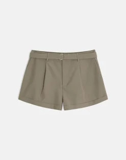 Miluta Short in Tailoring Dark Beige