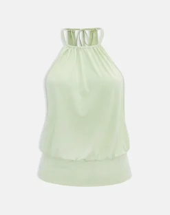 Miruna Halterneck Top in Pistachio