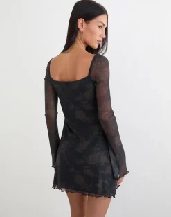 Modena Long Sleeve Dress in Dynamic Rose