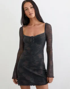 Modena Long Sleeve Dress in Dynamic Rose