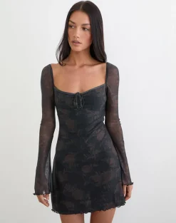 Modena Long Sleeve Dress in Dynamic Rose