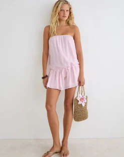 Moka Mini Dress in Crinkle Light Pink
