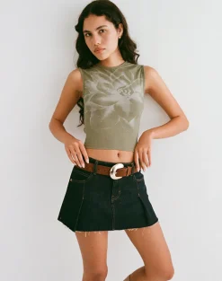 Monlo Top in Jersey Mono Floral Lime
