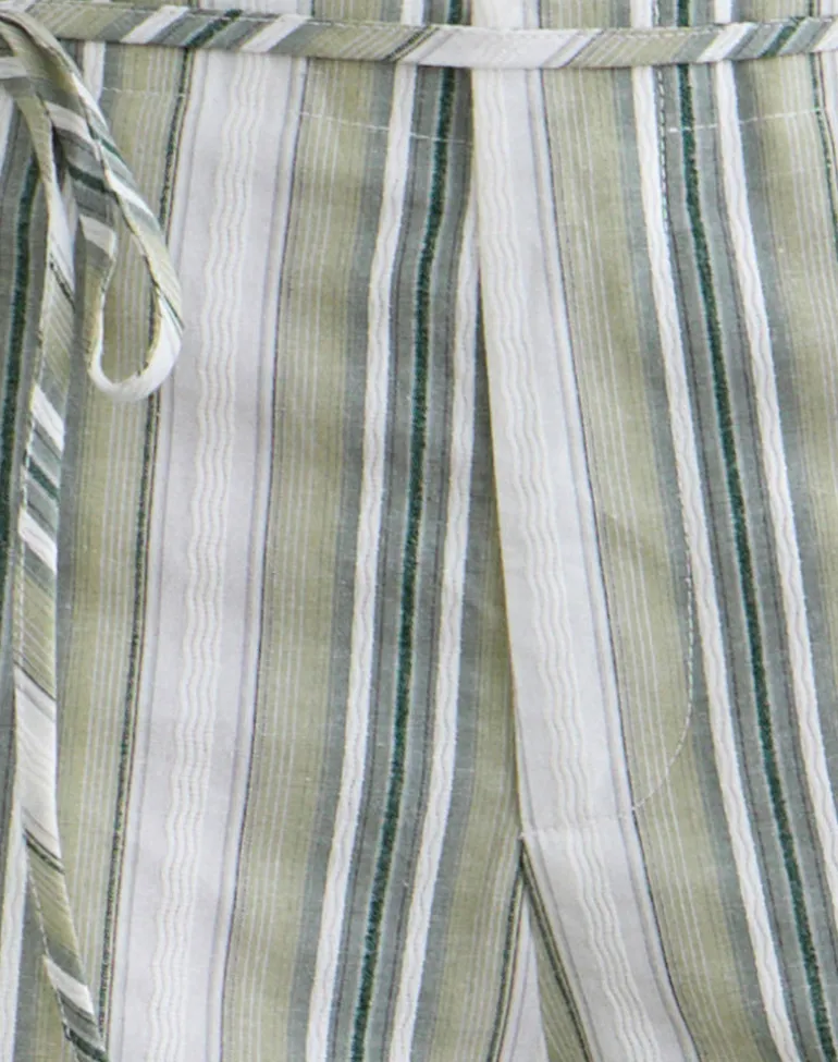 Morino Trouser in Sage Stripe