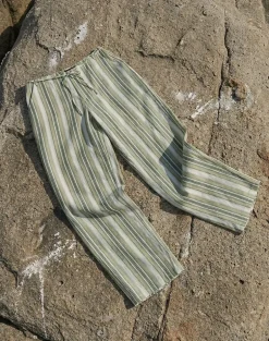 Morino Trouser in Sage Stripe