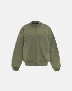 Najora Puffy Bomber Jacket in Dark Sage