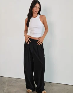 Nala Pleated Trouser in Tailoring Black