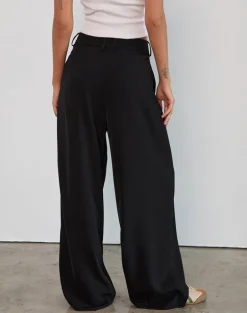 Nala Pleated Trouser in Tailoring Black