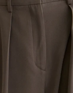Nala Wide Pleat Trouser in Tailoring Truffle