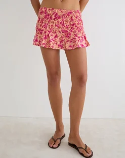 Nalesa Mini Skirt in Dark Wild Flower Cantaloupe
