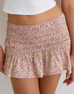 Nalesa Mini Skirt in Flower Fun Lilac Lemon