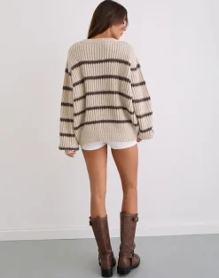 Namirta Jumper in Mono Stripe Oat