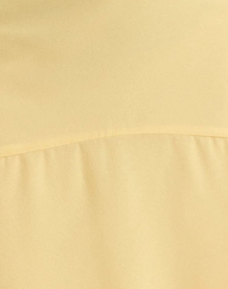Namora Midi Skirt in Chiffon Pastel Yellow