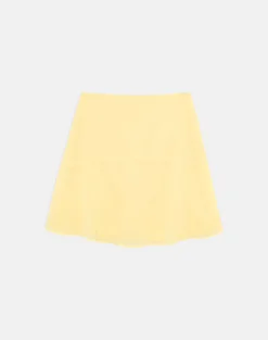 Namora Midi Skirt in Chiffon Pastel Yellow