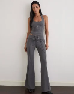 Nasya Halter Top in Tailoring Charcoal