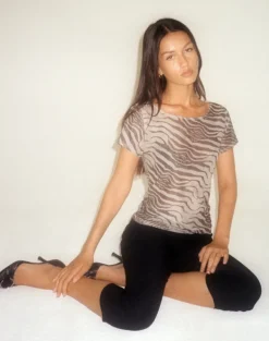 Neko Top in Mesh Wild Animal Neutral