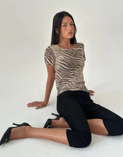 Neko Top in Mesh Wild Animal Neutral