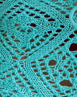 Neya Hot Pant in Crochet Knit Aqua Sky