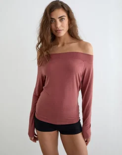 Nezuko Multi Tie Long Sleeve Top in Cupro Dark Rose