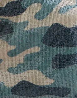 Nidya Mini Skirt in Camo Sequin Khaki Green