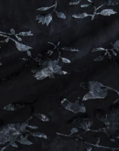 Nidya Mini Skirt in Leaf Velvet Dark Blue