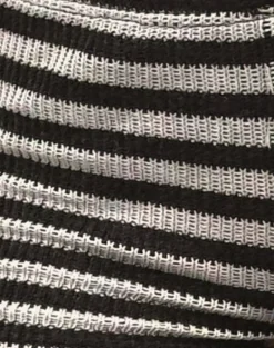 Nikaya Shorts in Stripe Knit Black and White