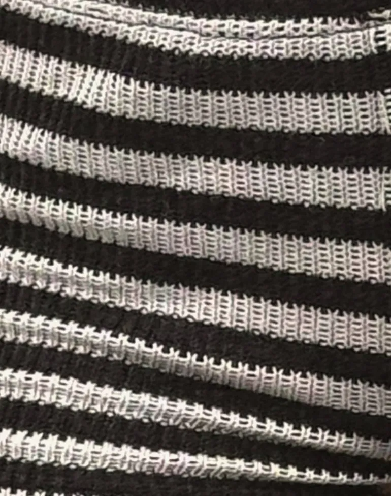 Nikaya Shorts in Stripe Knit Black and White