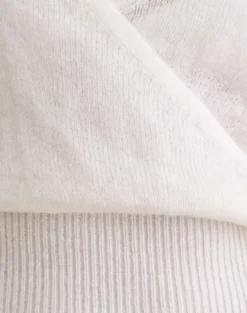 Nilza Wrap Top in Knit Off White