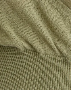 Nilza Wrap Top in Knit Sage Green