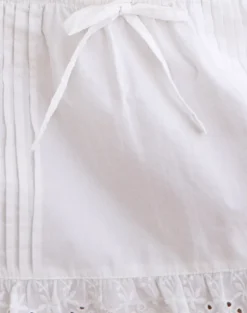 Ninon Mini Skirt in Poplin White