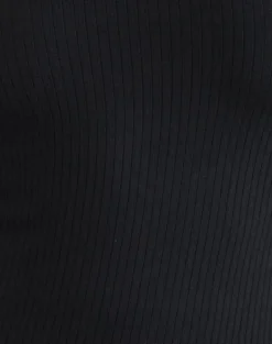 Nique Long Sleeve Top in Thick Rib Black