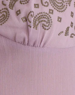 Nisara Cami Top in Dusty Mauve with Coma Studs