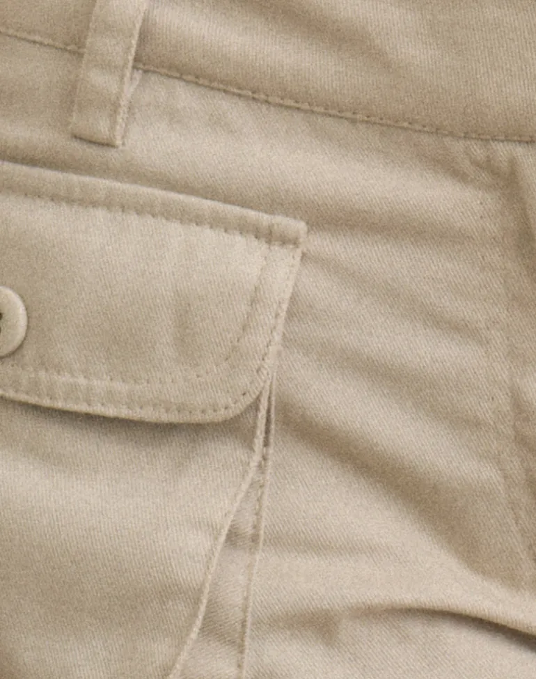 Nisbet Micro Short in Cotton Twill Latte