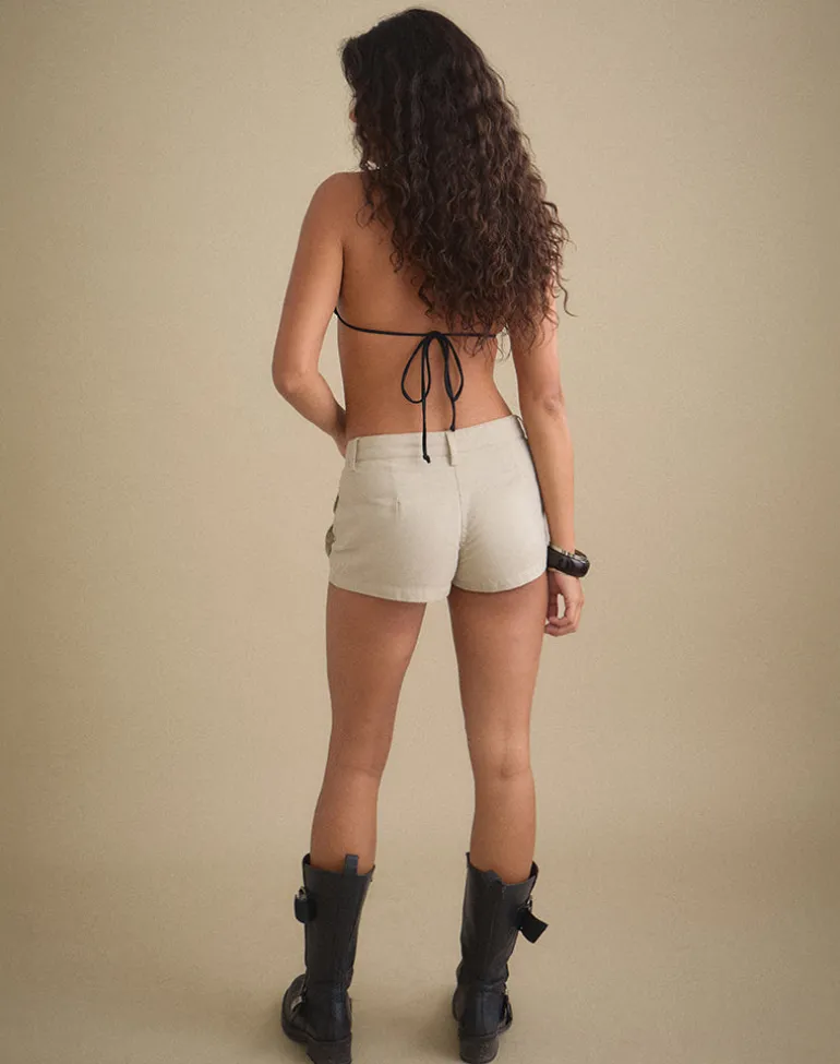 Nisbet Micro Short in Cotton Twill Latte
