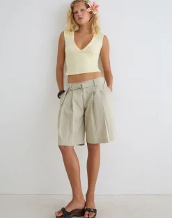 Niso Utility Short in Cotton Twill Latte