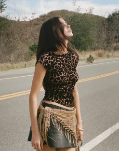 Nova Top in Flock Mesh Rar Leopard