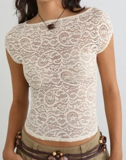 Nova Top in Lace Ivory