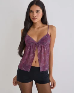 Nukara Butterfly Top in Regal Paisley Purple