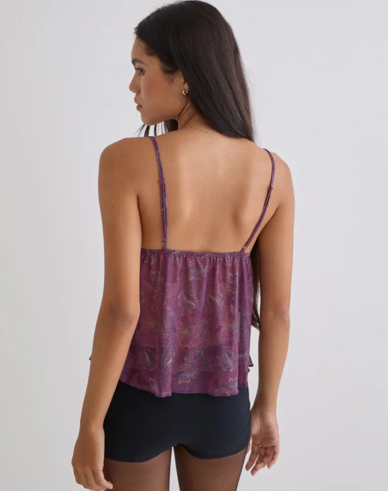 Nukara Butterfly Top in Regal Paisley Purple