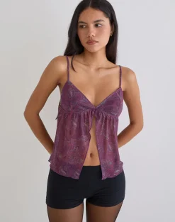 Nukara Butterfly Top in Regal Paisley Purple