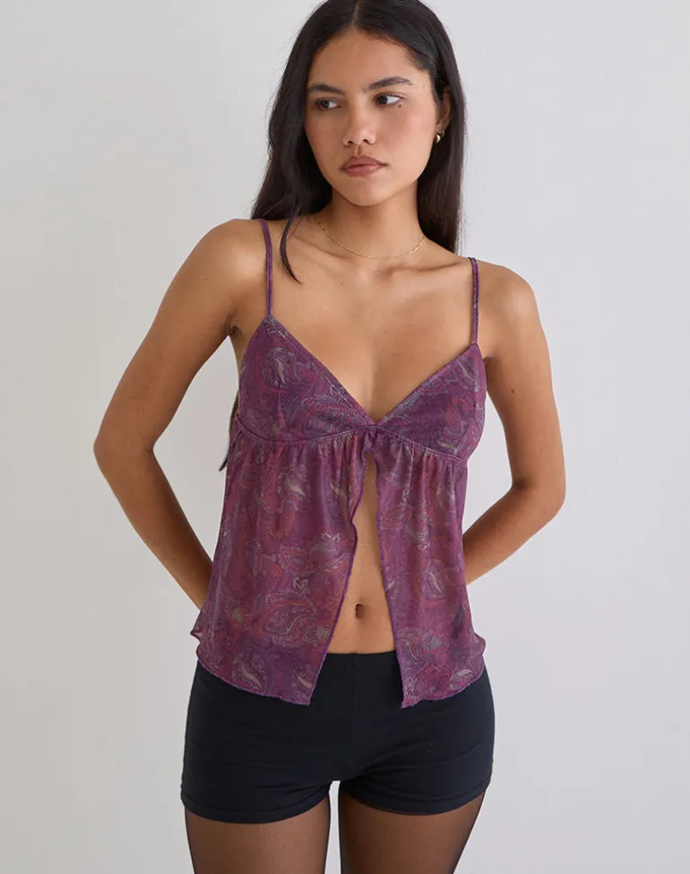 Nukara Butterfly Top in Regal Paisley Purple