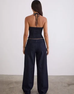 Nuvia Trousers in Chambray Indigo