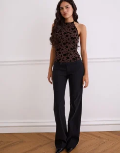 Olivera Top in Brown Garden Floral