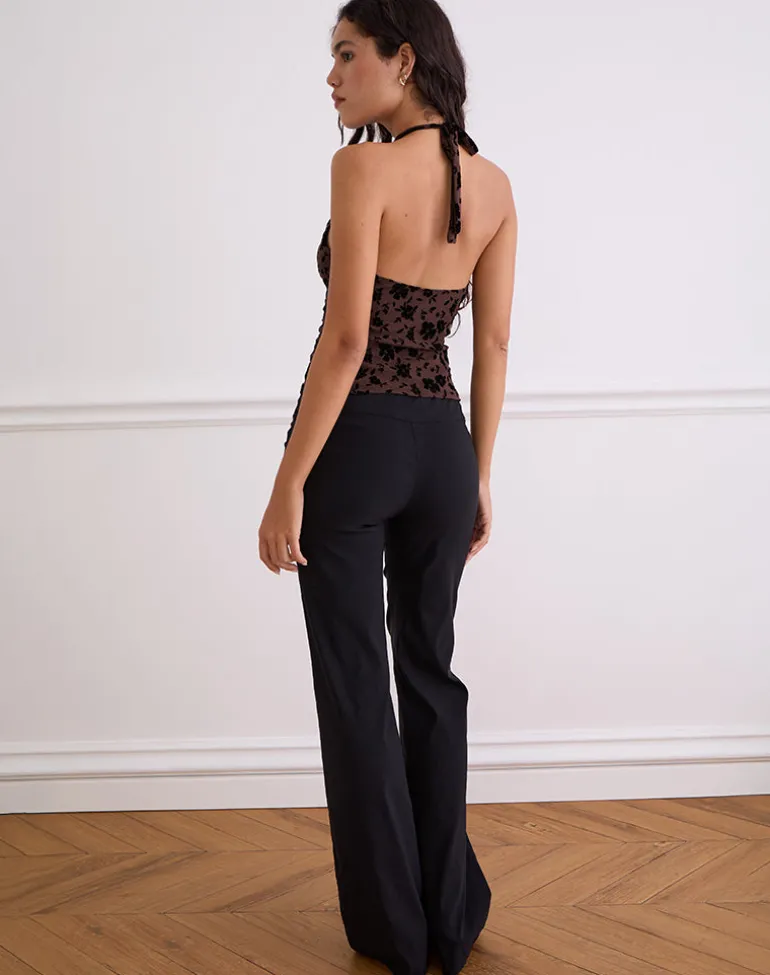 Olivera Top in Brown Garden Floral