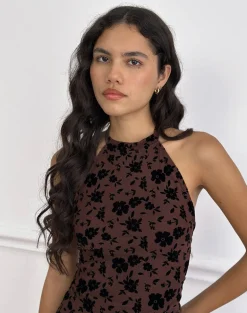 Olivera Top in Brown Garden Floral