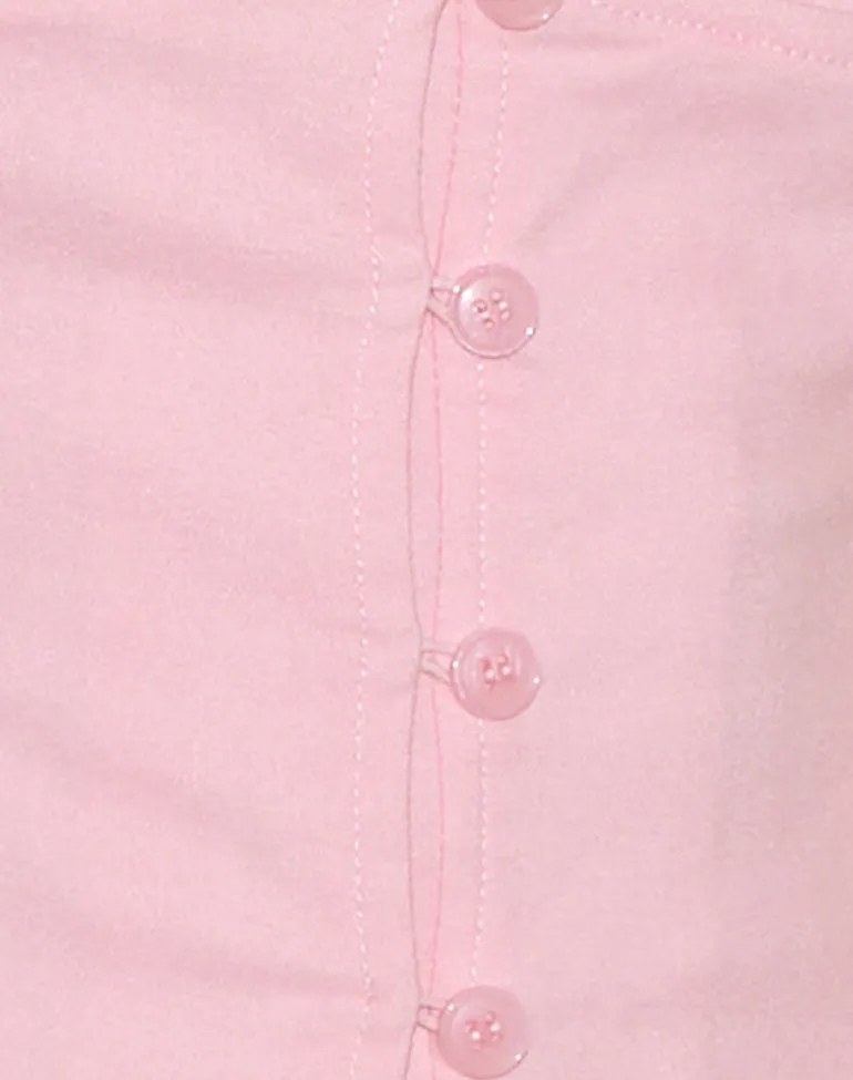 Oorja Halterneck Top in Tailoring Baby Pink