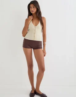 Ortee Halterneck Top in Tailoring Buttercream