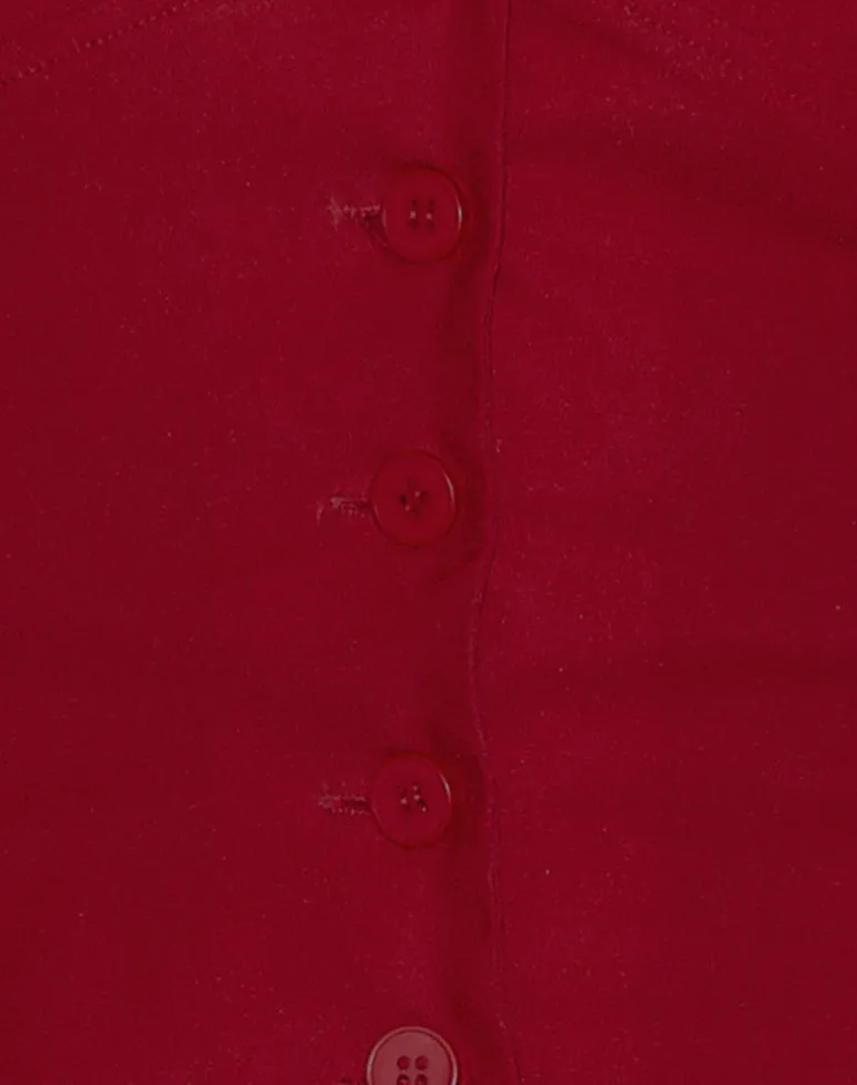 Ortee Halterneck Top in Tailoring Red