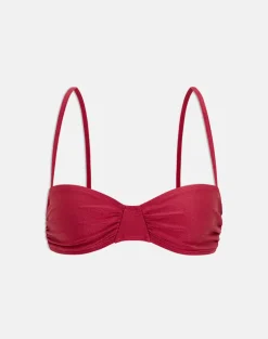 Pali Bikini Top in Shine Red