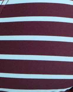 Pami Bikini Top in Purple and Blue Radiant Stripe with O Ring
